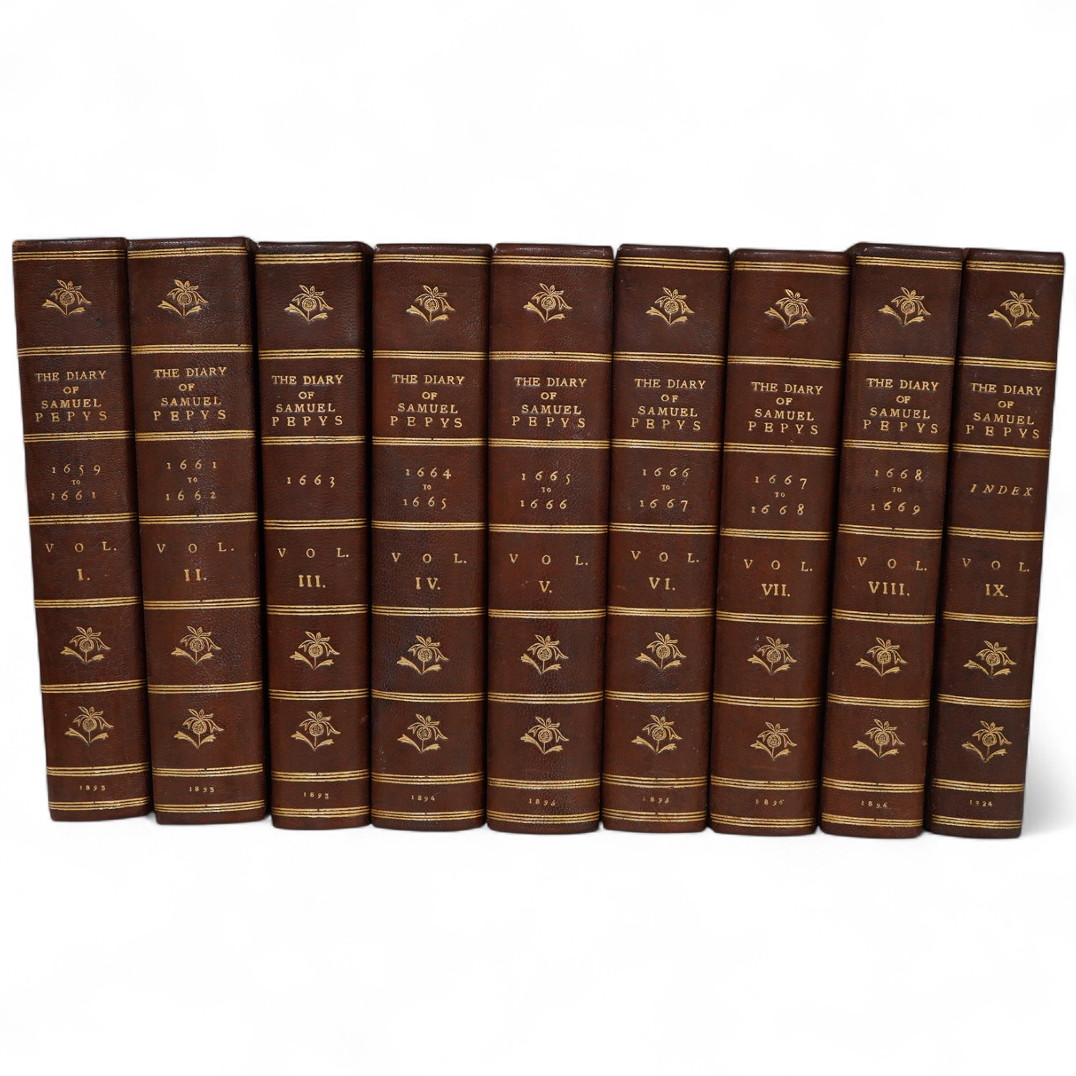 The Diary of Samuel Pepys, 9 vols
